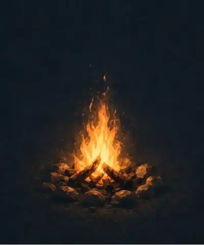Identité visuelle : feu de camp